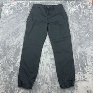 Patagonia Twill Traveler Pants Mens Sz Medium Gray Drawstring Tapered Jogger